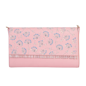 La Jolla Web Clutch in Pink