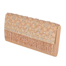 Load image into Gallery viewer, La Jolla Argyle Clutch in Champagne
